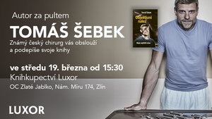 Beseda s Tomášem Šebkem, autorem knihy Objektivní nález – Moje nejtěžší mise v Knihkupectví LUXOR, Teplice