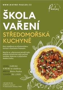 Škola vaření s Romanem Paulusem - Středomořská kuchyně - Olomouc