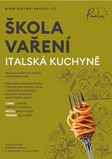 Škola vaření s Romanem Paulusem - Italská kuchyně v Bistro Paulus