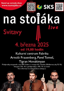 Na stojáka live: T. Hovakimyan,  P. Tomeš, A. Frauenberg ve Svitavách