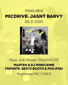 Marten - křest alba MiCDrive:Jasný barvy Mic Check 1. Kolo - Hrozen Prachatice