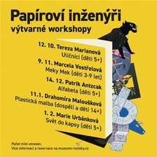 Papíroví inženýři - výtvarné workshopy k výstavě Vojtěch Kubašta v Roztokách