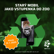 Starý mobil jako dětská vstupenka do Zoo Praha