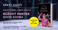 Křest knihy Davida Kozmy a Libora Kalouse RŮŽOVÝ PANTER DAVID KOZMA v Praze v Paláci knih LUXOR na Václavském náměstí