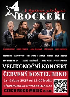 Velikonoční koncert 4 rockeři s operní pěvkyní v Brně