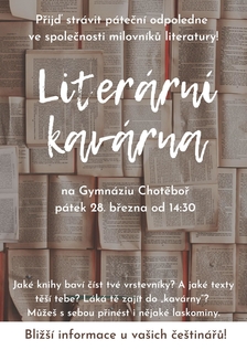 Literární kavárna - Gymnázium Chotěboř