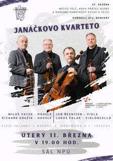 Koncert Janáčkova kvarteta v Lannerově domě v Telči