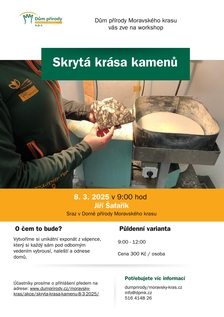 Skrytá krása kamenů březen 2. termín - půldenní program v Domě přírody