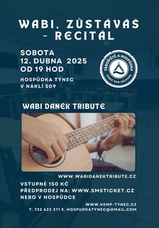 Wabi, zůstáváš – recitál – Wabi Daněk Tribute - Hospůdka Týnec